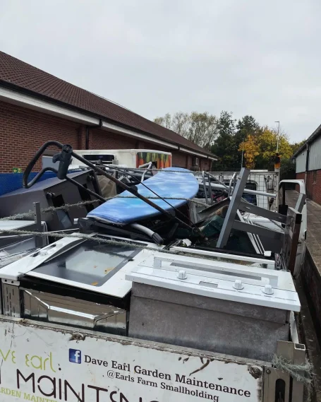 A truck load of assorted scrap metal collected by Hortus Ground Care.