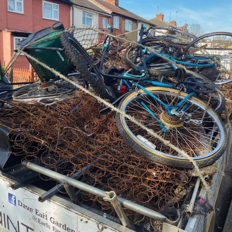 A truck load of assorted scrap metal collected by Hortus Ground Care.